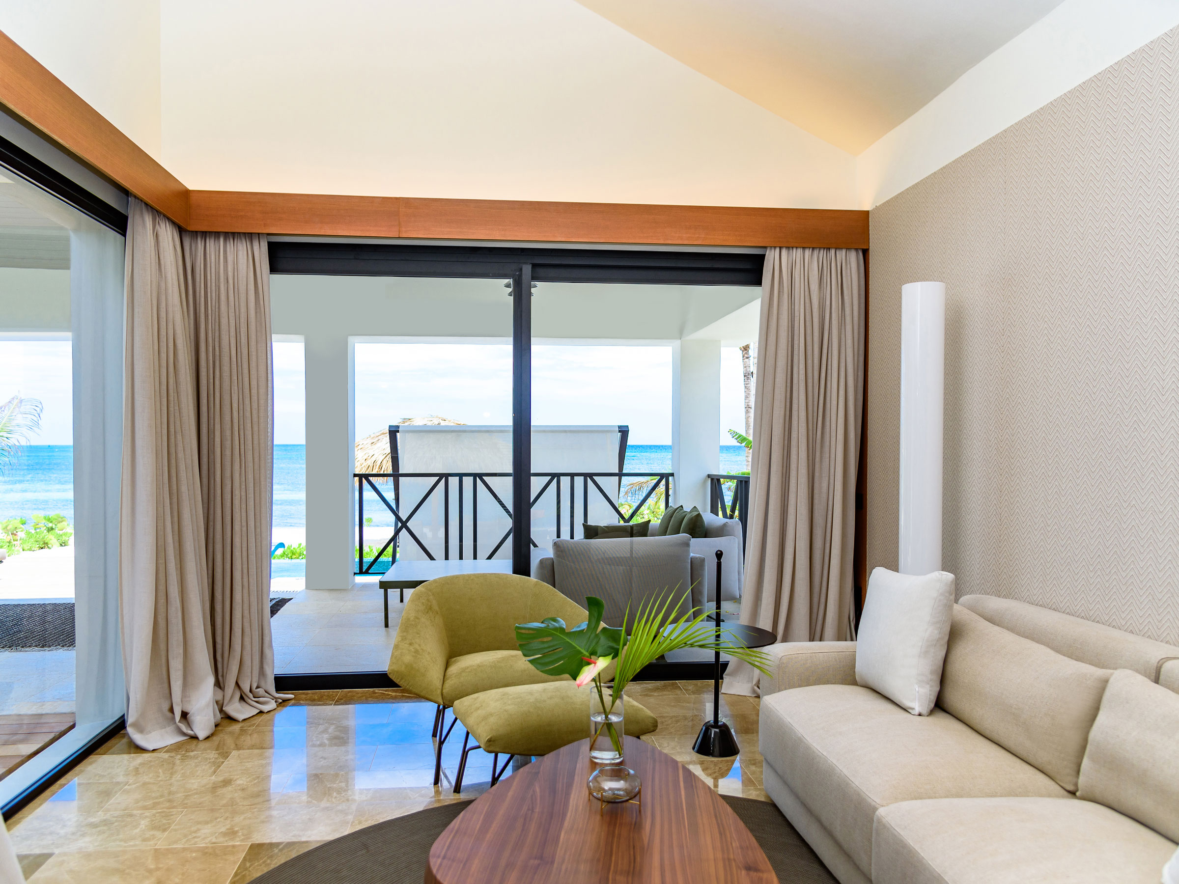 Sala de Estar de Beach Villa en Jamaica